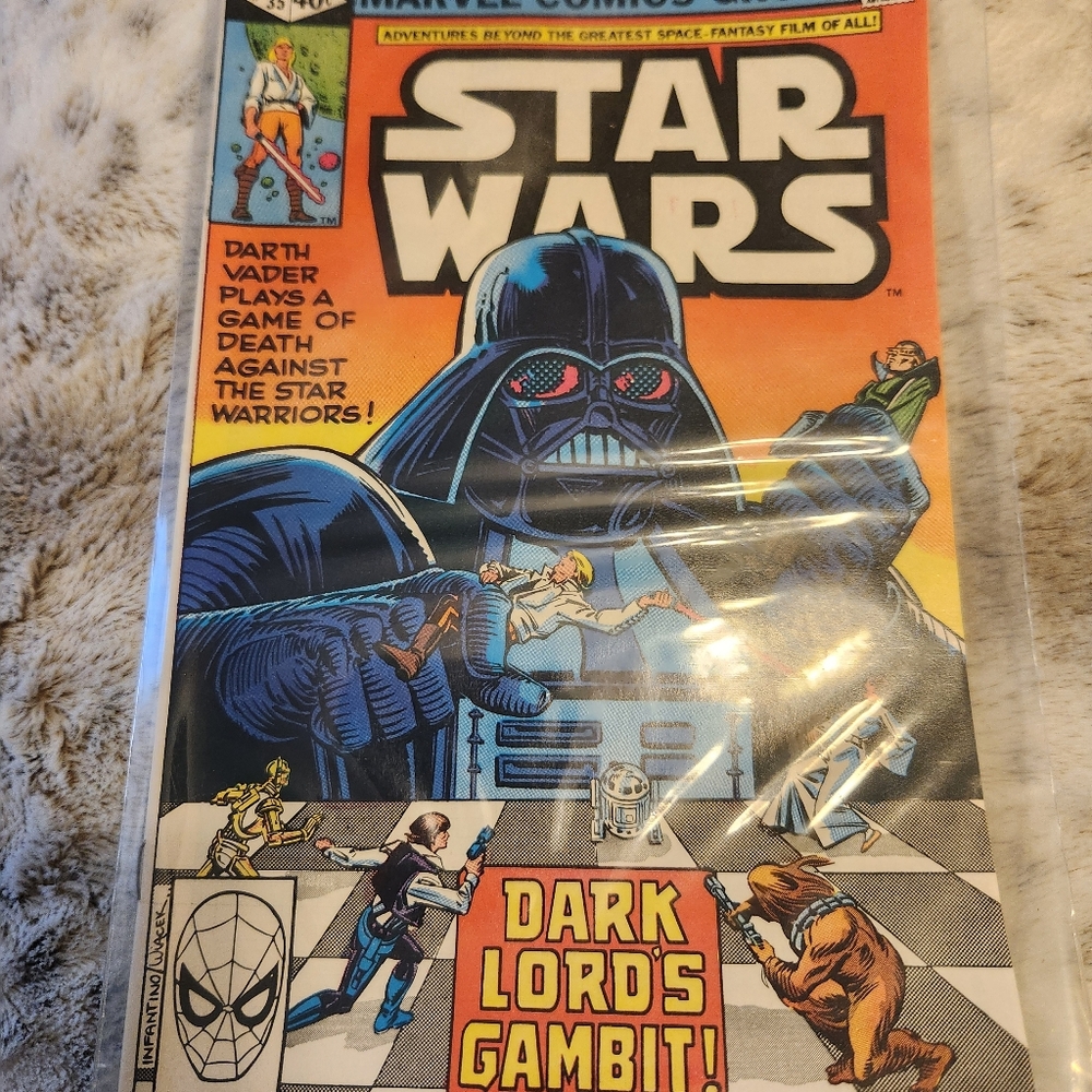 Vintage Marvel Comics Star Wars #35 comic book featuring "Dark Lord's Gambit!".